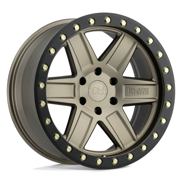 BLACK RHINO ATTICA Matte Bronze w/ Black Ring 17X9 5X139.7 (BS 5.00) CB 78.10