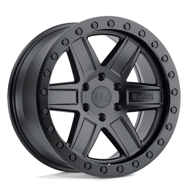 BLACK RHINO ATTICA Matte Black w/ Black Ring 17X9 5X139.7 (BS 5.00) CB 78.10