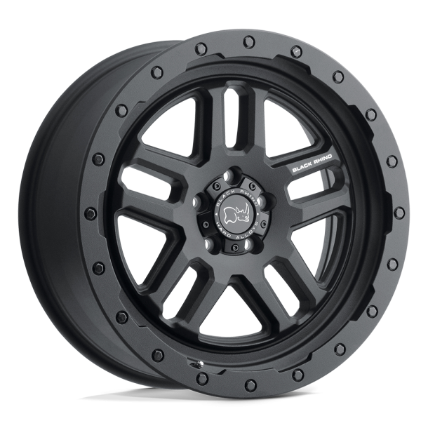 BLACK RHINO BARSTOW Textured Matte Black 17X8 5X114.3 (BS 5.68) CB 76.10