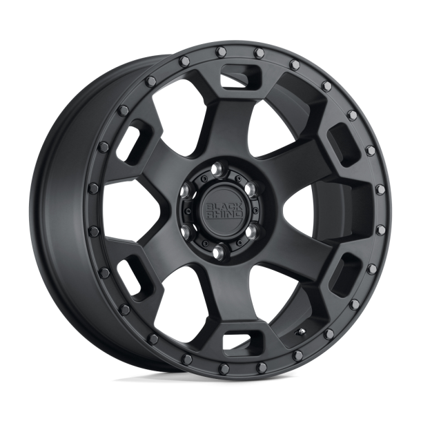 BLACK RHINO GAUNTLET Semi Gloss Black w/ Gunmetal Bolts 17X8.5 5X139.7 (BS 4.75) CB 78.10