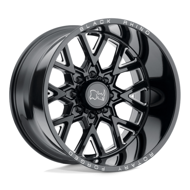 BLACK RHINO GRIMLOCK Gloss Black & Milled 20X11.5 6X139.7 (BS 4.52) CB 112.10