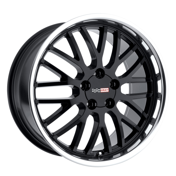 CRAY MANTA Gloss Black W/ Mirror Cut Lip 10.5x18 5X120.65 ET 65 (BS 8.31) CB 70.3