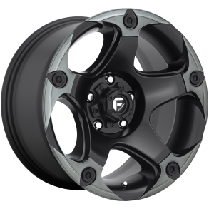 FUEL D685 MENACE Matte Black Double Dark Tint 17X9 6X139.7 (BS 4.53) CB 106.10