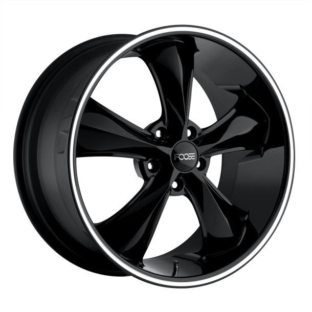 FOOSE 1PC F104 LEGEND Gloss Black Milled 8.5x18 5X114.3 ET 34 (BS 6.09) CB 72.56