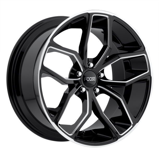 FOOSE 1PC F150 OUTCAST Gloss Black Milled 8x18 5X114.3 ET 40 (BS 6.07) CB 72.56