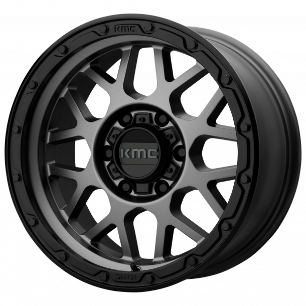 KMC KM535 GRENADE OR Matte Gray Matte Black Lip 8.5x17 , ET=0, BS=4.75, 6x139.7