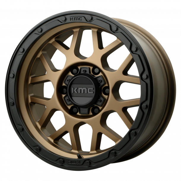 KMC KM535 GRENADE OR Matte Bronze Matte Black Lip 8.5x17 , ET=0, BS=4.75, 6x139.7