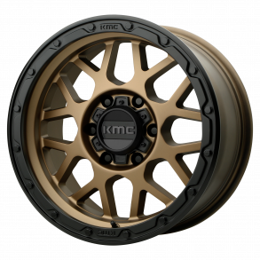 KMC KM535 GRENADE OR Matte Bronze Matte Black Lip 8.5x17 , ET=0, BS=4.75, 8x165.1