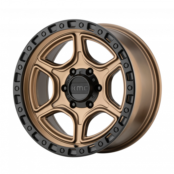 KMC KM539 PORTAL Satin Bronze Satin Black Lip 8.5x18 , ET=18, BS=5.46, 6x139.7