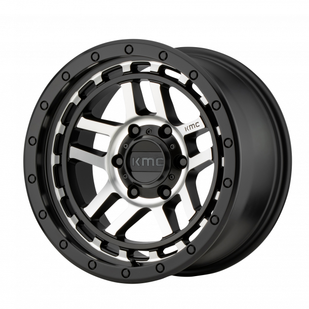 KMC KM540 RECON Satin Black Machined 9x17 , ET=-12, BS=4.53, 6x139.7