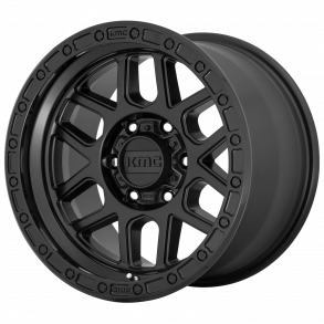 KMC KM544 Satin Black With Gloss Black Lip 9x17 , ET=-12, BS=4.53, 6x139.7