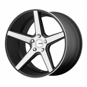 KMC KM685 DISTRICT Satin Black Machined Face 10.5x22 , ET=40, BS=7.32, 5x120