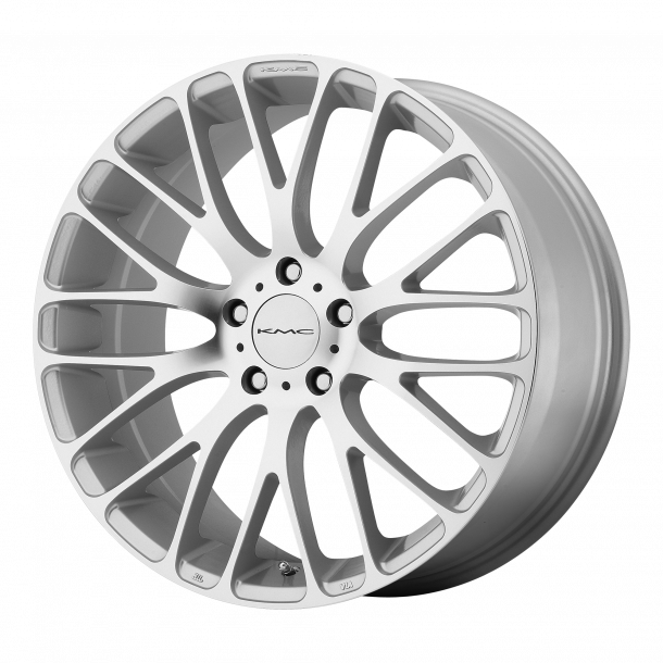 KMC KM693 MAZE Silver w/ Machined Face 7x17 , ET=45, BS=5.77, 5x120
