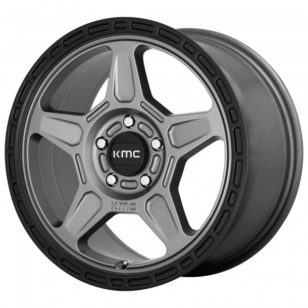 KMC KM721 ALPINE Satin Gray With Black Lip 8x17 , ET=38, BS=6, 5x120