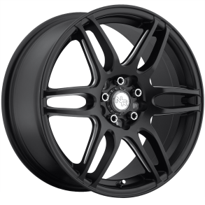 NICHE 1PC M106 NR6 Matte Black Milled 7.5x17 5X114.3 ET 45 (BS 6.02) CB 72.56