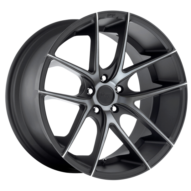 NICHE 1PC M130 TARGA Matte Black Double Dark Tint 8.5x20 5X115 ET 15 (BS 5.34) CB 71.5