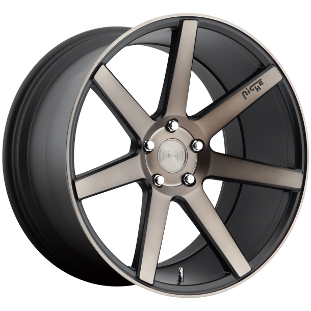 NICHE 1PC M150 VERONA Matte Black Machined 8x17 5X114.3 ET 40 (BS 6.07) CB 72.56