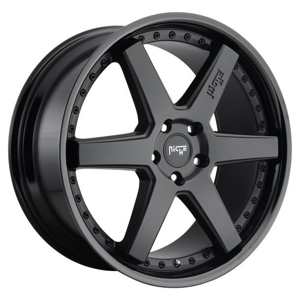 NICHE 1PC M192 ALTAIR Gloss Black Matte Black 10x22 6X135 ET 30 (BS 6.68) CB 87.1