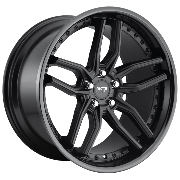 NICHE 1PC M194 METHOS Gloss Black Matte Black 8.5x19 5X114.3 ET 35 (BS 6.13) CB 72.56