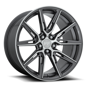 NICHE 1PC M220 GEMELLO Gloss Anthracite Machined 10.5x20 5X114.3 ET 40 (BS 7.32) CB 72.56