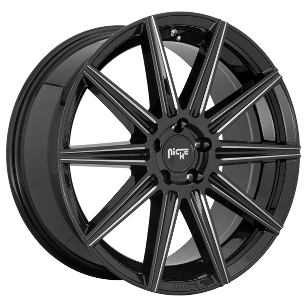 NICHE 1PC M243 TIFOSI Gloss Black Milled 9x20 5X114.3 ET 35 (BS 6.38) CB 72.56