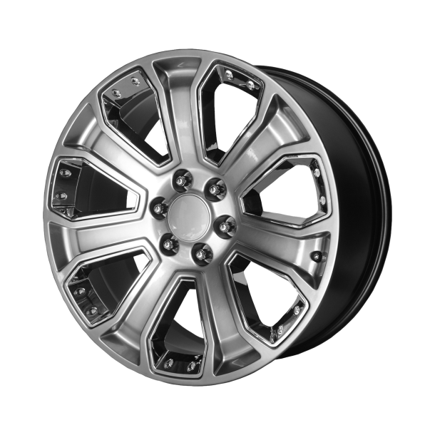 PERFORMANCE REPLICAS PR113 Hyper Silver Dark With Chrome Accents 9x20 6X139.7 ET 24 (BS 5.94) CB 78.1