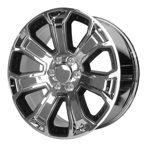 PERFORMANCE REPLICAS PR162 Chrome With Matte Black Accents 9x22 6X139.7 ET 24 (BS 5.94) CB 78.1