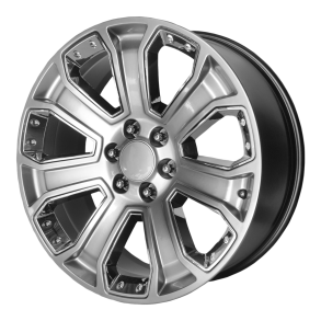 PERFORMANCE REPLICAS PR162 Silver With Chrome Accents 9x22 6X139.7 ET 24 (BS 5.94) CB 78.1
