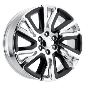 PERFORMANCE REPLICAS PR202 Chrome With Gloss Black Accents 9x22 6X139.7 ET 28 (BS 6.1) CB 78.1