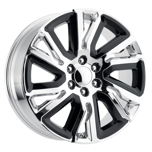 PERFORMANCE REPLICAS PR202 Chrome With Gloss Black Accents 9x22 6X139.7 ET 28 (BS 6.1) CB 78.1