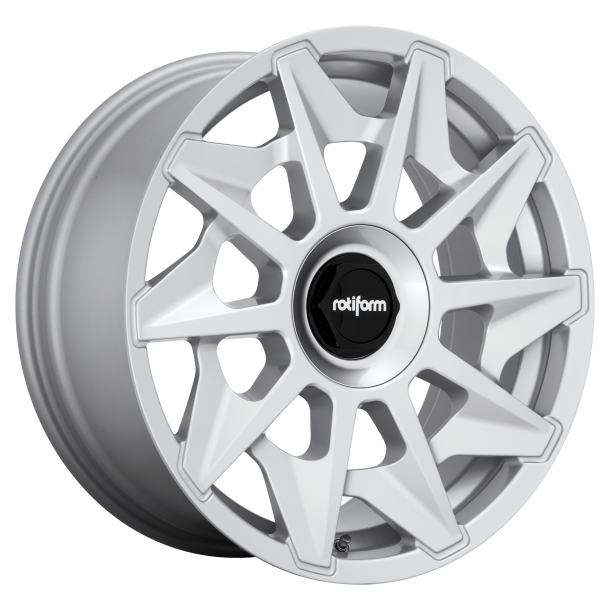 ROTIFORM 1PC R124 CVT Gloss Silver 8.5x19 5X114.3 ET 35 (BS 6.13) CB 72.56