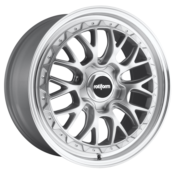 ROTIFORM 1PC R155 LSR Gloss Silver Machined 9.5x18 5X114.3 ET 25 (BS 6.23) CB 72.56