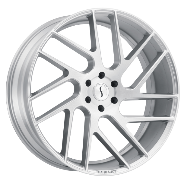 STATUS JUGGERNAUT Silver W/ Brushed Machined Face 9.5x22 5X114.3 ET 30 (BS 6.43) CB 76.1