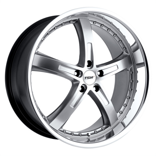 TSW JARAMA Hyper Silver W/ Mirror Cut Lip 9.5x19 5X114.3 ET 20 (BS 6.04) CB 76.1