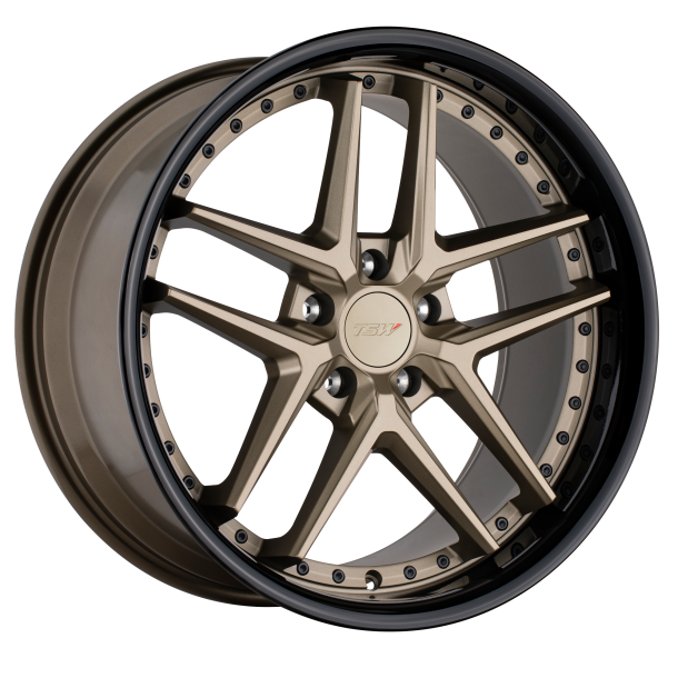 TSW PREMIO Matte Bronze W/ Gloss Black Lip 8.5x19 5X114.3 ET 30 (BS 5.93) CB 76.1