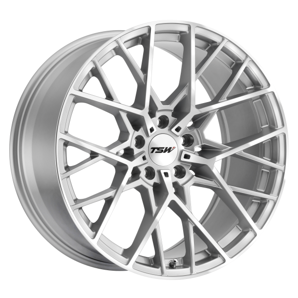 TSW SEBRING Silver W/  Mirror Cut Face 8.5x18 5X114.3 ET 20 (BS 5.54) CB 76.1