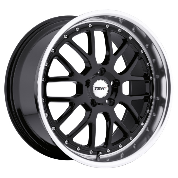 TSW VALENCIA Gloss Black W/ Mirror Cut Lip 8x17 5X114.3 ET 20 (BS 5.29) CB 76.1