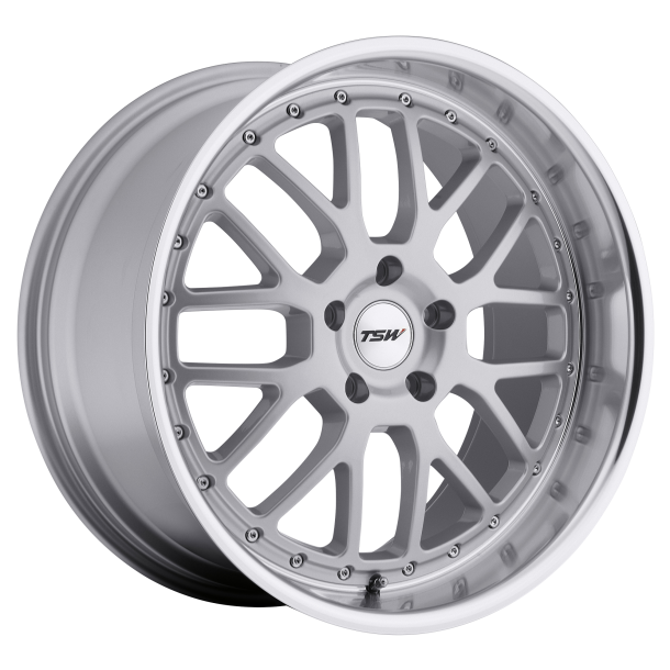 TSW VALENCIA Silver W/ Mirror Cut Lip 8.5x20 5X114.3 ET 20 (BS 5.54) CB 76.1