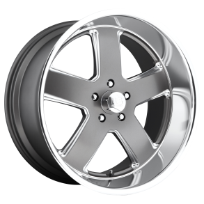 US MAG 1PC U118 HUSTLER Matte Gun Metal 8x20 5X127 ET 1 (BS 4.54) CB 78.1