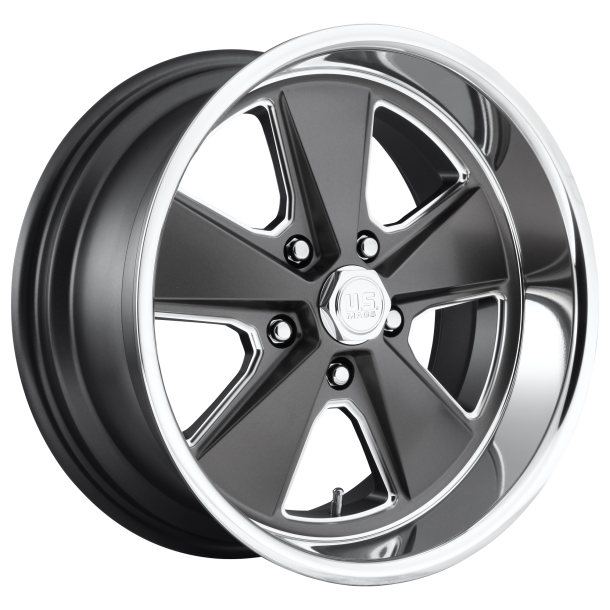 US MAG 1PC U120 ROADSTER Matte Gun Metal Machined 7x17 5X114.3 ET 1 (BS 4.04) CB 72.56