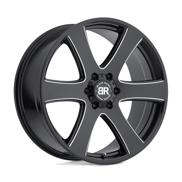 BLACK RHINO HAKA Gloss Black w/ Milled Spokes 20X8.5 6X135 (BS 5.93) CB 87.10