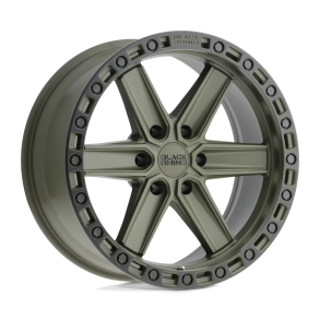 BLACK RHINO HENDERSON Olive Drab Green w/ Black Ring 18X9 6X139.7 (BS 4.53) CB 112.10