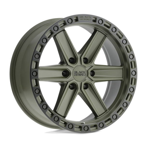 BLACK RHINO HENDERSON Olive Drab Green w/ Black Ring 20X9.5 6X139.7 (BS 4.54) CB 112.10