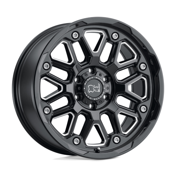 BLACK RHINO HOLLISTER Gloss Black w/ Milled Spokes 18X9.5 5X127 (BS 4.54) CB 71.50