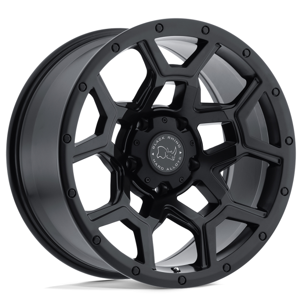 BLACK RHINO OVERLAND Matte Black 17X8 5X114.3 (BS 5.88) CB 76.10