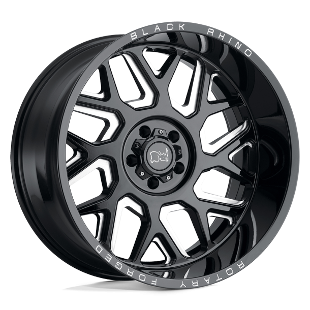 BLACK RHINO REAPER Gloss Black & Milled 22X11.5 5X127 (BS 4.52) CB 71.50