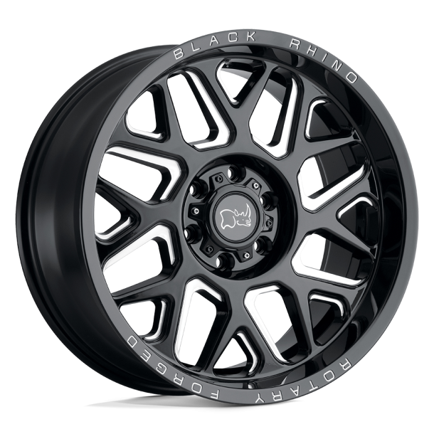 BLACK RHINO REAPER Gloss Black & Milled 20X11.5 5X127 (BS 4.52) CB 71.50