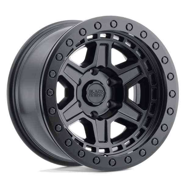 BLACK RHINO RENO Matte Black w/ Brass Bolts 17X8.5 6X135 (BS 4.75) CB 87.10