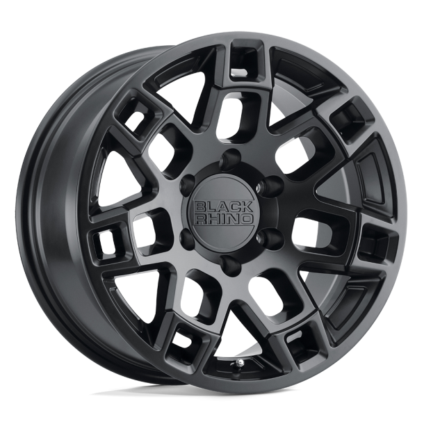 BLACK RHINO RIDGE Matte Black 17X8.5 5X114.3 (BS 4.04) CB 71.50