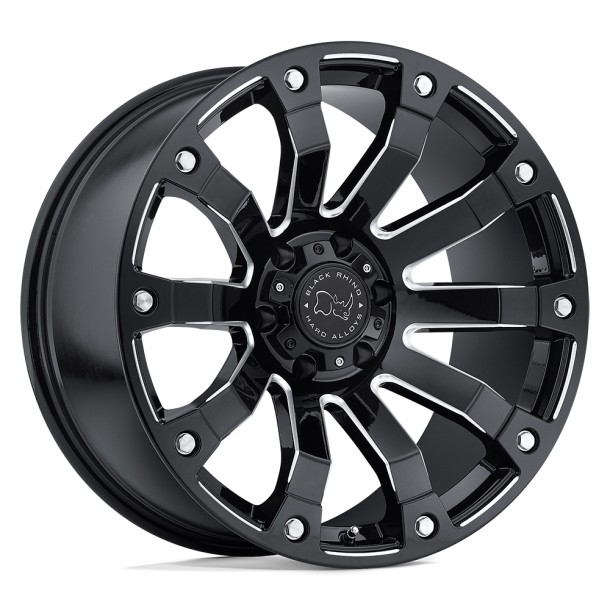 BLACK RHINO SELKIRK Gloss Black Milled 17X9 5X127 (BS 4.53) CB 78.10